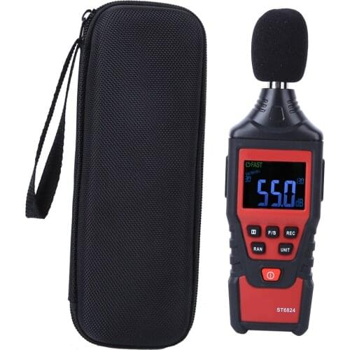ST6824 Digital Sound Level Meter Voice Tester Noise Decibel Monitor Measuring Tool 30-130dB Noise Meter