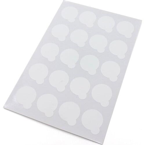 CURSAVELA Stickes 100pcs Disposable Eyelash Glue Holder Pallet 2.4cm Lashes Extension Glue Pads Makeup Eyelashes Patches Sticker