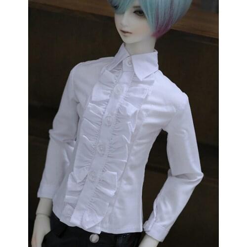 D01-P040 children handmade toy 1/3 1/4 Doll Accessories BJD/SD doll clothes White lace aristocratic shirt 1pcs