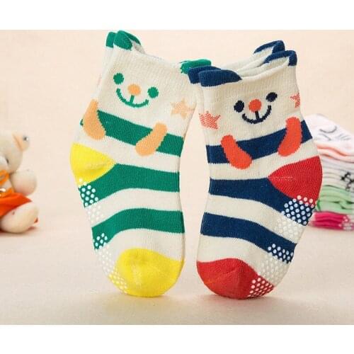 Three-dimensional Ear Childrens Socks Cartoon Animal Cotton Babies' Socks Non-Slip Dispensing Socks