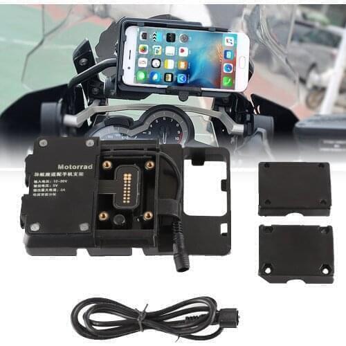 For BMW R1200GS LC ADV R1250GS ADV Adventure R1200RS USB Mobile Phone Motorcycle Navigation Bracket USB Charging Mount Support