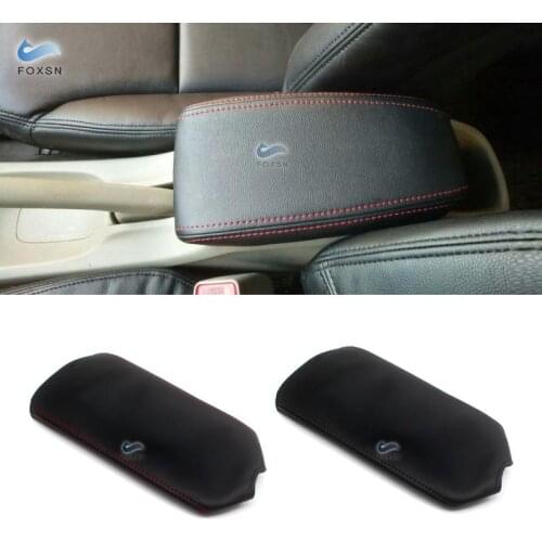 For Honda City 2015 2016 2017 2018 Microfiber Leather Car Center Console Armrest Box Trim Cover