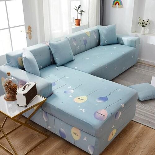 Stretch Slipcovers Sofa Sectional Elastic Blue balloon Sofa Cover for Living Room Couch Cover Single/Two/Three/Four Seat 0031
