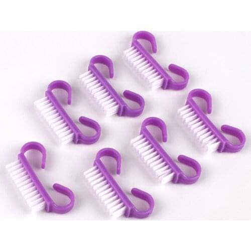 50Pcs Purple Brush Nail Paint Gel Dust Powder Cleaning Scrub Brushes Care Portable Brush Nail Art Manicure Tools Set