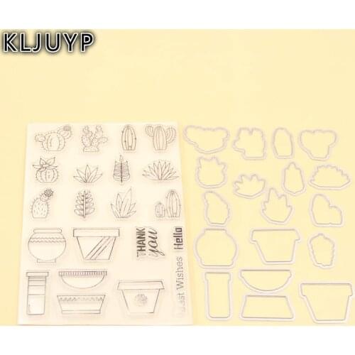 KLJUYP Cactus Plants Stamp Metal Cutting Dies Stencils for DIY Scrapbooking/photo album Decorative Embossing DIY Paper Card