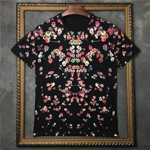 Summer 2021 Fashion Women/mens High quality Cotton floral print T-shirts Tops B431
