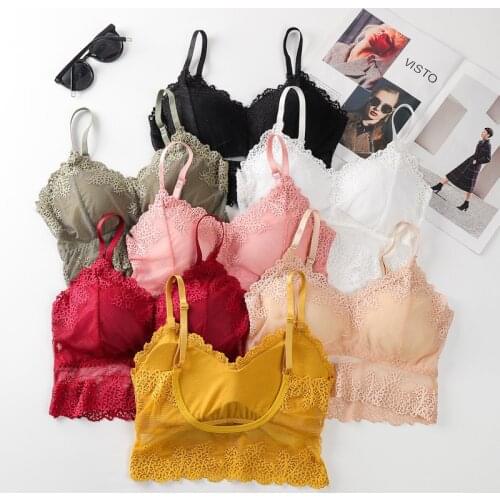 Linbaiway Seamless U-Shaped Beauty Back Bras for Women Push Up Sports Bralette Girls Wire Free Padded Lingerie Vest Brassiere