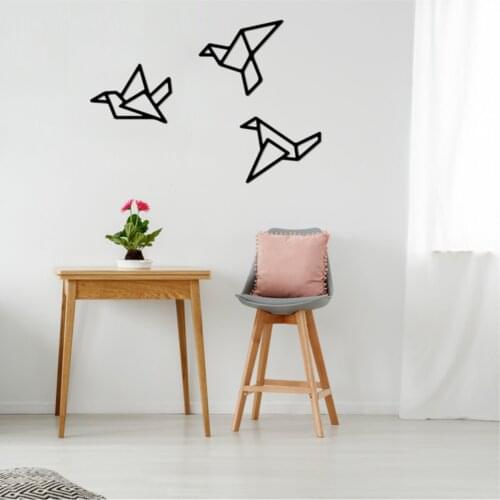 Metal Wall Decor and Art, Origami Birds, Metal Design on Wall, metal Art Decor Home Office Decoration Living Room Decor