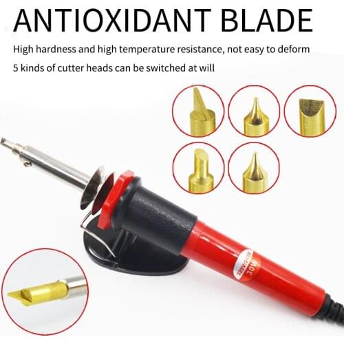 Electric Soldering Iron Set 7 In 1 External Heat Set Gourd Engraving Iron Hot Stamping Electric Soldering Pen Tool Set