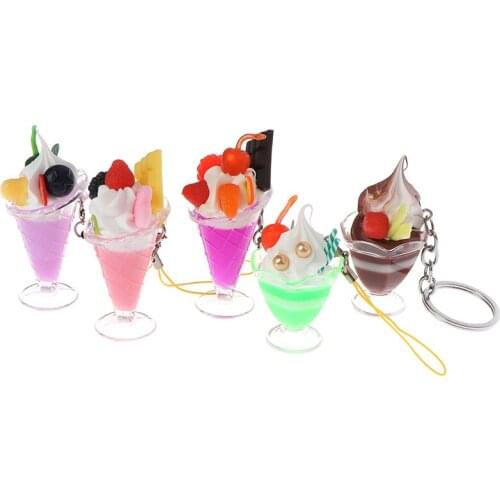 New Drink Ice Cream Cups Set Model Pretend Play Mini Food Fit Play House Toy Doll Accessories Dollhouse Miniature