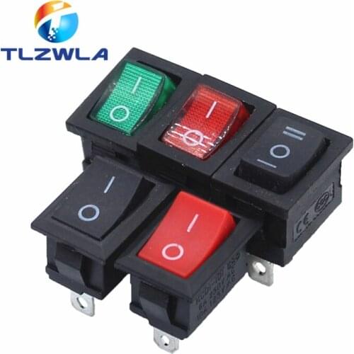 10pcs KCD1 Rocker Switch Power Switch ON-OFF 2 Position ON-OFF-ON 3 Position 3Pin 6Pins 6A 250VAC/ 10A 125VAC