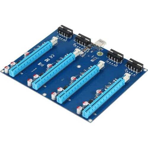 PCI-E Adapter Card PCI-E X1 to PCI-E X16 Expansion Card Converter Card with USB3.0 Cable Power Cable Plug and Play