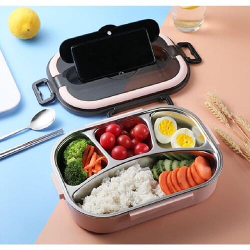 Portable 304 Stainless Steel Lunch Box 2020 New Hot Japanese Style Compartment Bento Box Kitchen Leakproof Food Container