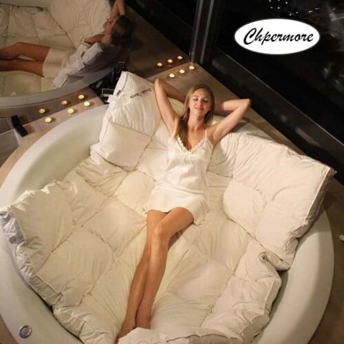 Chpermore Five-star hotel thicken 100% Goose feather Mattresses Single Tatami Mattress Family Bedspreads King Queen Full Size