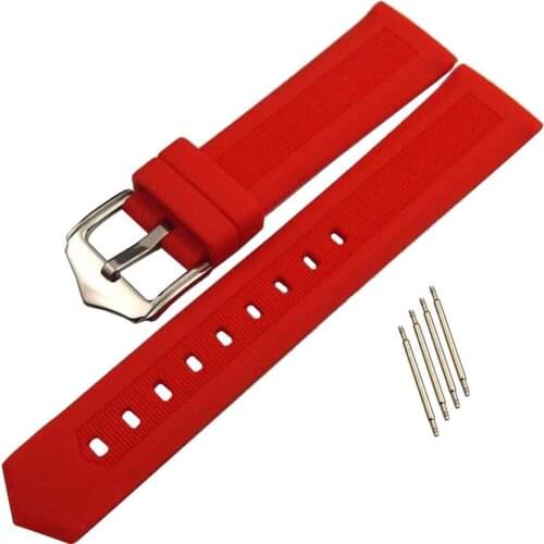 Rubber Silicone Watch Strap Band Waterproof Watchbands + Spring Bar 19/21/24mm