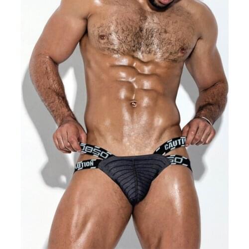 Low Waist Sexy Underwear Gay Jockstrap Cotton Bikini Thong Men Sissy Lingerie Thongs Mens Panties Penis Double Pouch BS3116