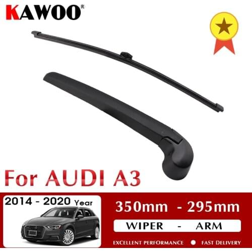 KAWOO Car Rear Wiper Blades Back Window Wipers Arm For AUDI A3 Hatchback (2014-) 350mm Auto Windscreen Blade Accessories