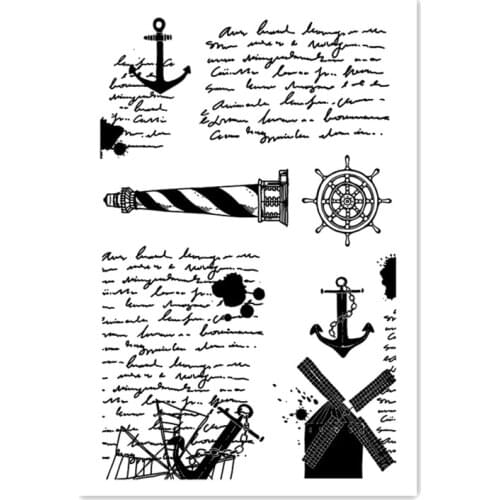 11x16CM Marine beacon transparent seal clear stamps silicone seal roller stamps DIY scrapbook album / card production