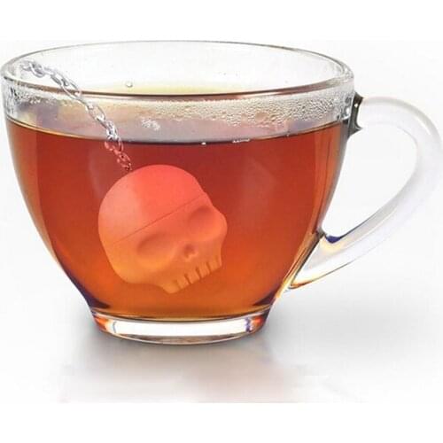 Skull Design Silicone Tea Infuser Loose Leaf Tea Strainer Filter Tools