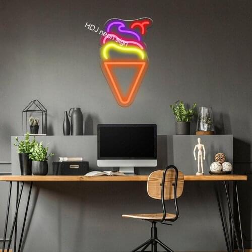 LED Neon Sign Flex Acrylic Planet Wall for Home Decoration Bedroom Party Personalized Decor Customize Ice Cream Logo Neon Lights