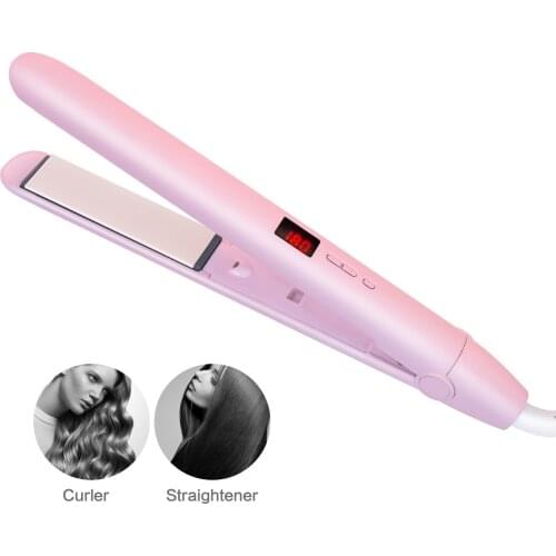 Air Straightener Curler Hair Flat Iron Negative Ion Hair Straighting Curling Iron Corrugation Styling Tool