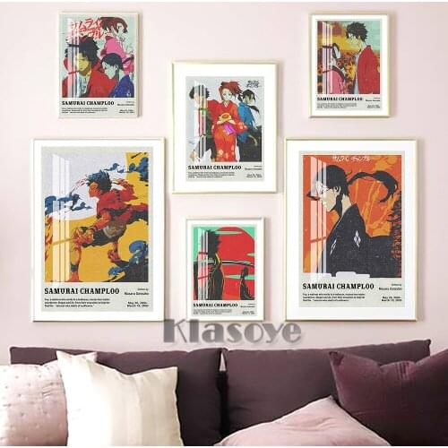 Samurai Champloo Japanese Anime Manga Character Print Art Poster Canvas Painting Home Decor Fans Collection Gift Wall Stickers