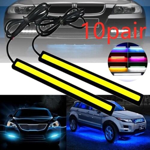 10pair 17cm Universal Daytime Running Light Car COB DRL LED Strip Light External Lights Auto Waterproof Car Styling Led DRL Lamp