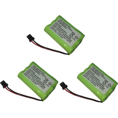 3PCS/lot Rechargeable Cordless Home Phone Battery for Uniden BT-909 BT909 3*AAA Ni-MH 800mAh 3.6V Free Shipping