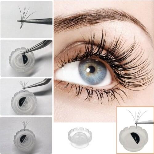 50pcs Individual Eyelash Glue Holder Grafting Eyelashes Quick Blossom cup ring Eyelash Extension Adhesive Stand