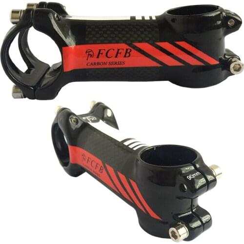6/17 Degree MTB Stem Aluminum+Carbon Mountain Road Bike Cycling Stem 60/70/80/90/100/110/120mm Bicycle Stem Gloss Bike Parts
