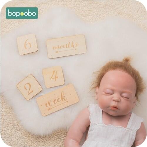 7pcs Baby Photography Milestone Cards Square Shape Newborn Milestone Cards Memorial Monthly Photography Props Toy Souvenir Set