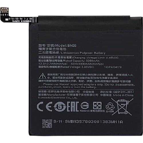 Battery BN35 For Xiaomi Redmi 5 5.7" Replacement Battery 3200mAh High Capacity Phone Batteries Free Tools