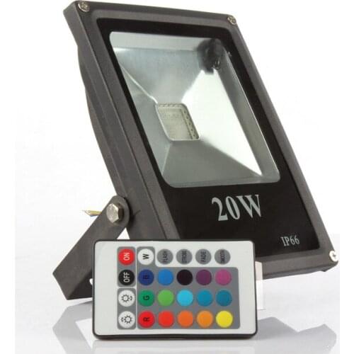 Free shipping 20w LED Flood light black shell led outdoor search lamp led luminaire light