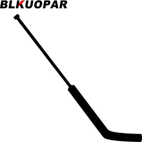 BLKUOPAR for Goalie Hockey Stick Silhouette Car Stickers Vinyl Material Decals Car Accessories Skateboard Waterproof DIY Goods