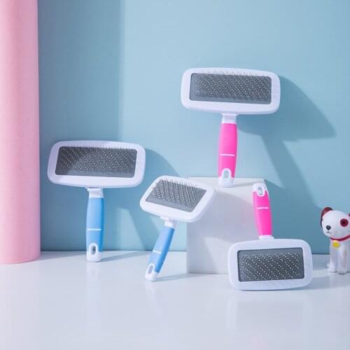 Pet Double-layer Open Knot Needle Comb Dog Hair Brush Pet Grooming Hair Removal & Dehairing Stainless Steel Air Bag Needle Comb