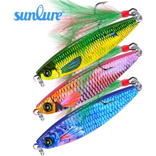 1PC/Set Lead Fish Jig Fishing Lure Metal Fishing Bait 6 Colors Scale Artificial Hard Jigging Baits 7G-10G-15G-20G-30G With Hook
