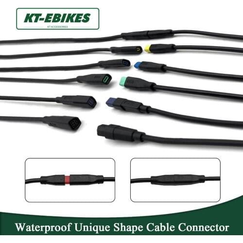 Julet 2 3 4 5 6 Pin Waterproof Unique Shape Extend Cable Connector Ebike Light Throttle Ebrake Display Ebike Parts