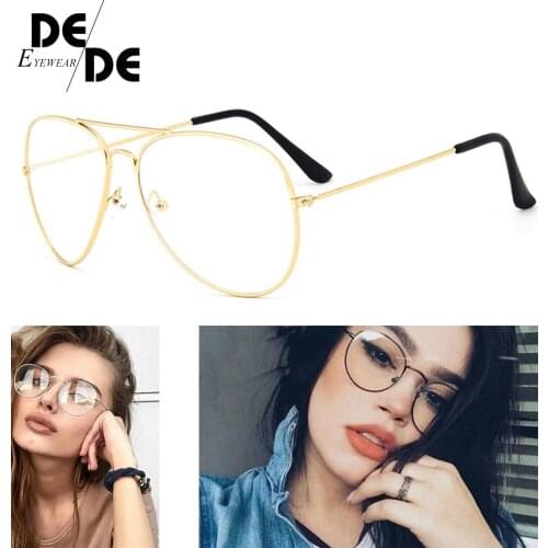 Round Glasses Frame Woman Men Glasses Retro Myopia Optical Frames Metal Clear lens Black Silver Gold Eyeglasses