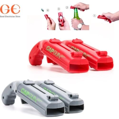 Cap Gun Bottle Opener [2 in 1Pack], Beer Bottle Cap Gun Toy Gun, Bottle Cap Shooter Launcher, Creative Cap Gun Toy for Party Bar