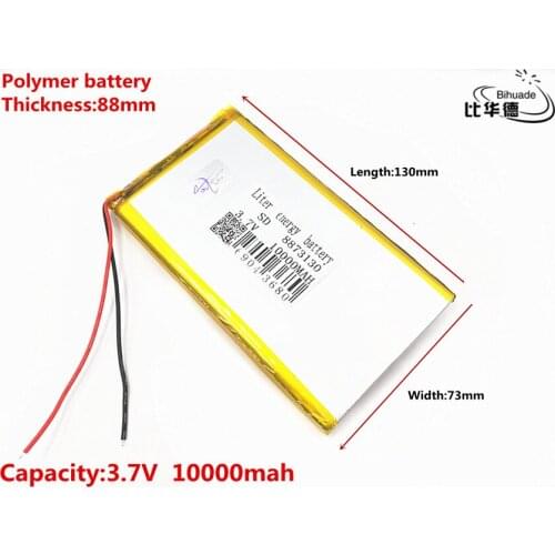 3.7V 10000mAh 8873130 Lithium Polymer Li-Po li ion Rechargeable Battery Lipo cells For Electrograph Bluetooth speaker