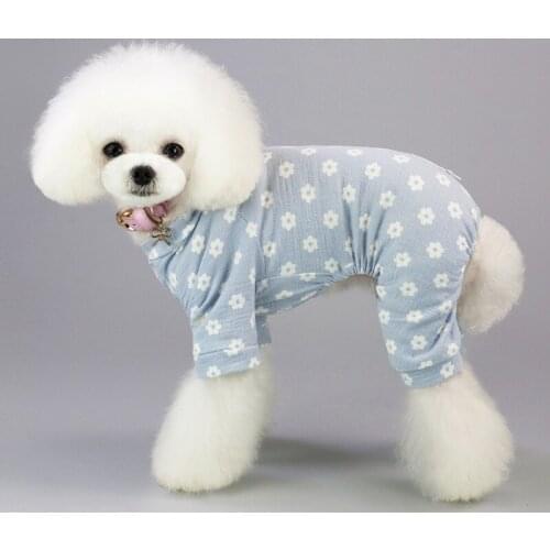 Small Daisy Pattern Pet Four-legged Pants Pet Dog Clothes Suit Cute Pet Dog Clothes Summer New Style Clothes Supplies S-XXL