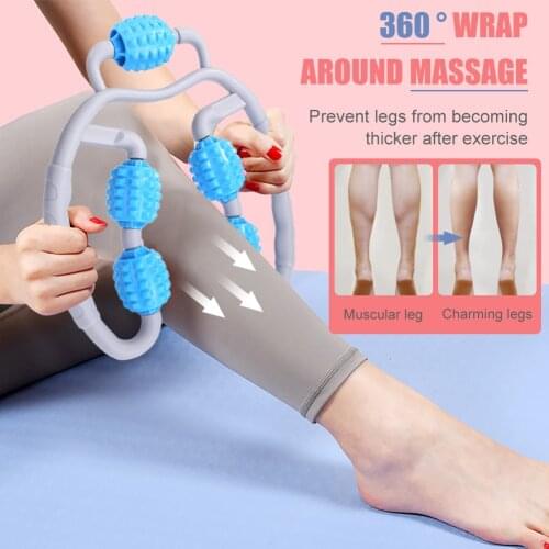 Leg Massage Roller Ring Muscle Relaxer Lean Yoga Foam Shaft Fitness Equipment for Work-out Relaxation Accessories