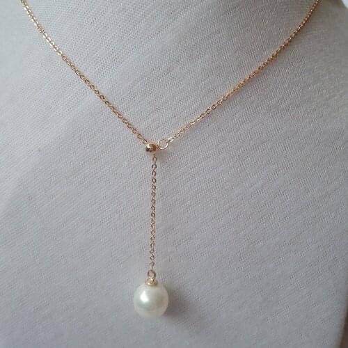 Top fashion necklace made of sea shell pearl and 925 silver