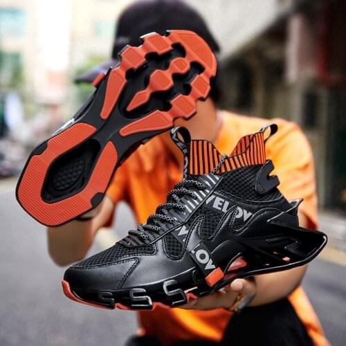 Fashion Mens Blade Running Shoes Breathable Reflective Sneakers High Quality No-slip Wear-resistant Jogging Shoes Zapatillas