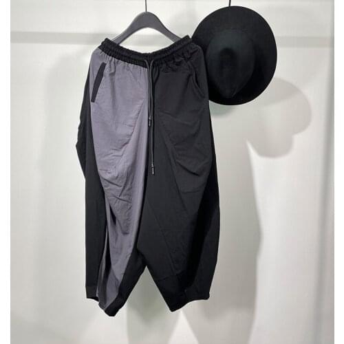 Owen Seak Men Casual Harem Pants Men Clothing Cargo High Street Sweatpants Autumn Men Calf-Length Japanese Black Pants