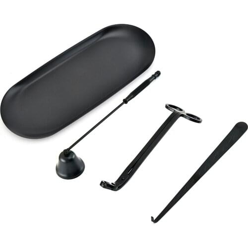 4Pcs/Set Stainless Steel Candle Candle Accessory Set Snuffer Trimmer Hook Wicks Dipper Scissors Clipper Home Extinguisher Tool