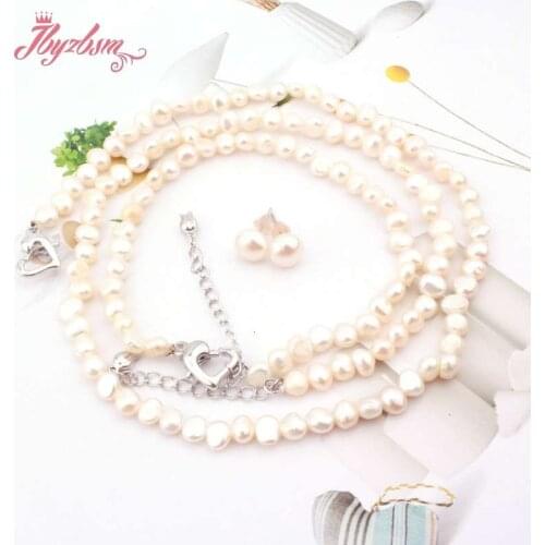 Natural Freshwater Pearl Jewelry Necklace Bracelet Earrings Baroque Pearl For Women Party Wedding Jewlery Christmas Gift Pick