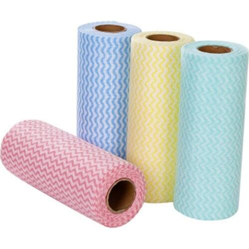 25PCS/Pack Non-woven Kitchen Cleaning Cloth Disposable Rags Wiping Scouring Pad Dishcloth Washing Cloth Kitchen Towel Bathroom