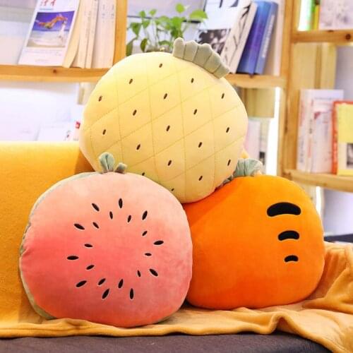 New PP Cotton Fruit Pillow A Variety of Fruit Plush Pillow Warm Hand Plush Toy Three-in-one Pillow for Child