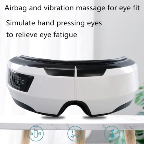 Rechageable Airbag Vibration Eye Massager Hot Compress Bluetooth Music Anti Wrinkle Eye Fatigue Relief Eye Skin Care Instrument